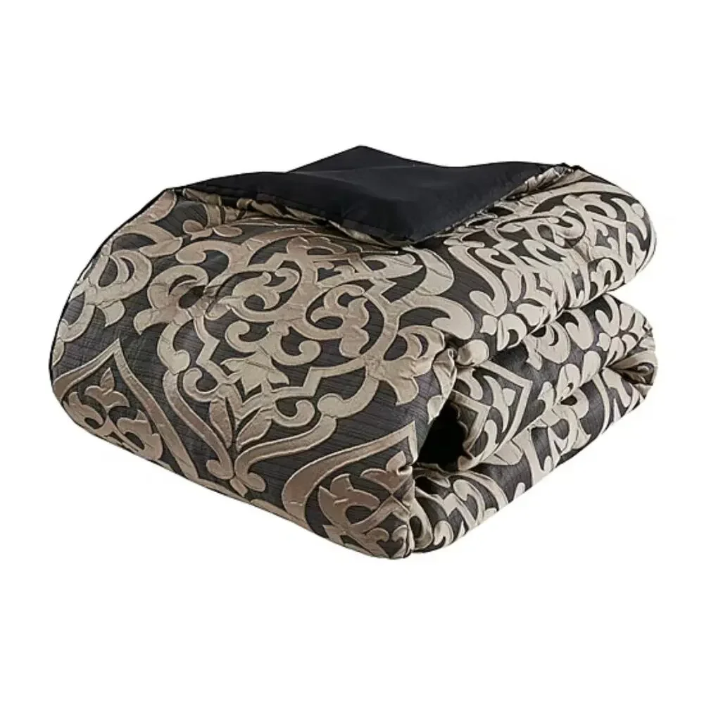 NEW! Madison Park Dillon/Odette 8PC Jacquard Comforter Set Queen